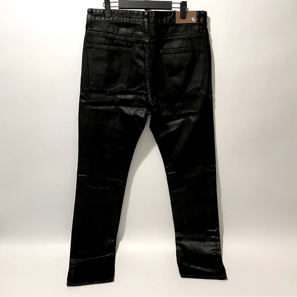 Men's Crysp Denim Black WAX DENIM DISTRESSED JEANS 34W x 33L - Picture 3 of 14